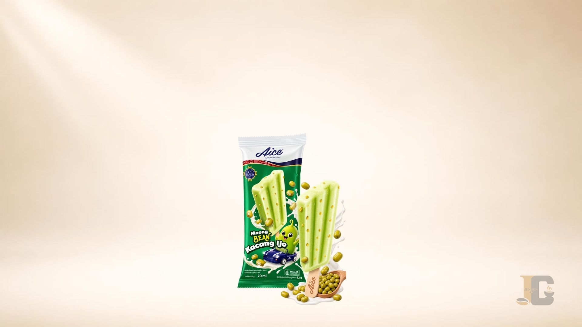 Minh họa Kem moong bean đậu xanh